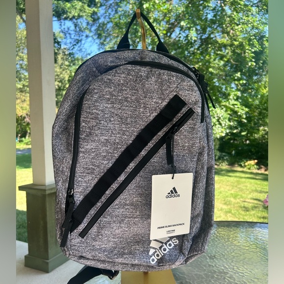NWT- Adidas  Prime Blend sling Backpack - Gray/Black - Picture 1 of 9